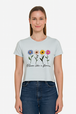 Playera Dama MC / BLOOM CIELO (9042768888031)