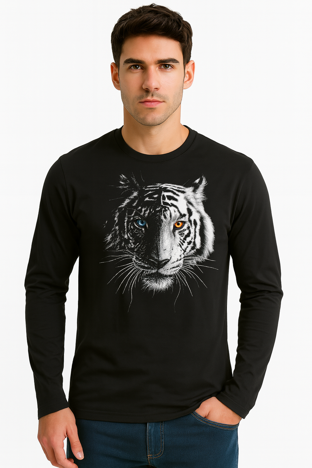 Playera Caballero ML / TIGRE NEGRO (9067648549087)