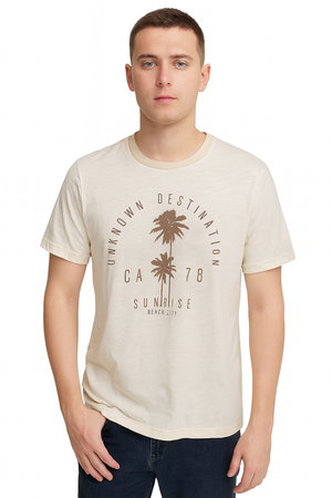 Playera Caballero MC / PALMERA BEIGE