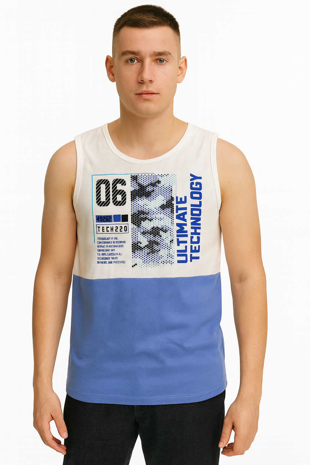 Tank Top Caballero / ULTIMATE 06 BLANCO/AZUL