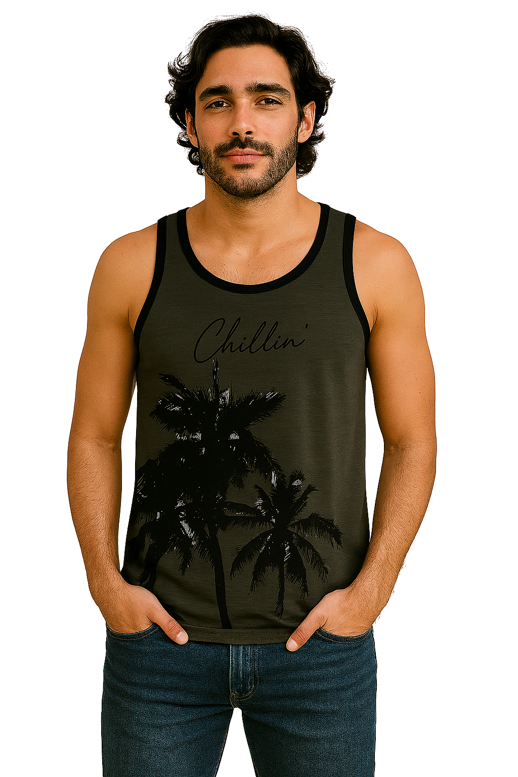 Tank Top Caballero / CALI  CEMENTO/NEGRO (9063716421855)