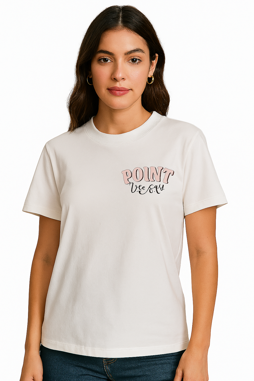 Playera Dama MC / FELINE DREAMS  HUESO (9000248312031)