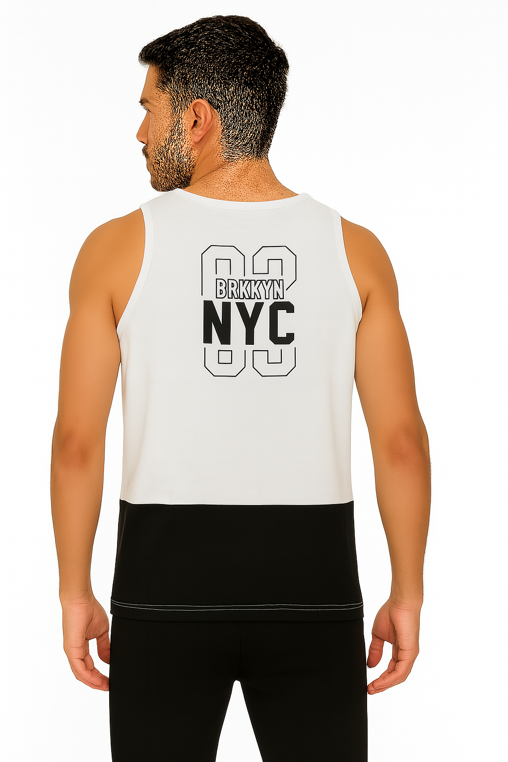 Tank Top Caballero / 83 BLANCO/NEGRO (8969316008159)