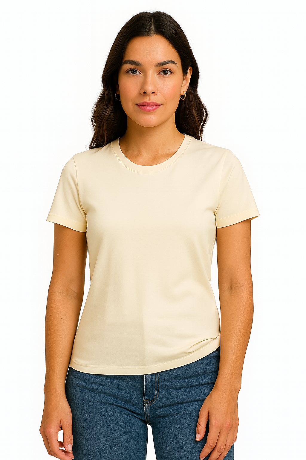 Playera Dama CHF MC  / BASICA CUELLO REDONDO BANANA (9003576459487)