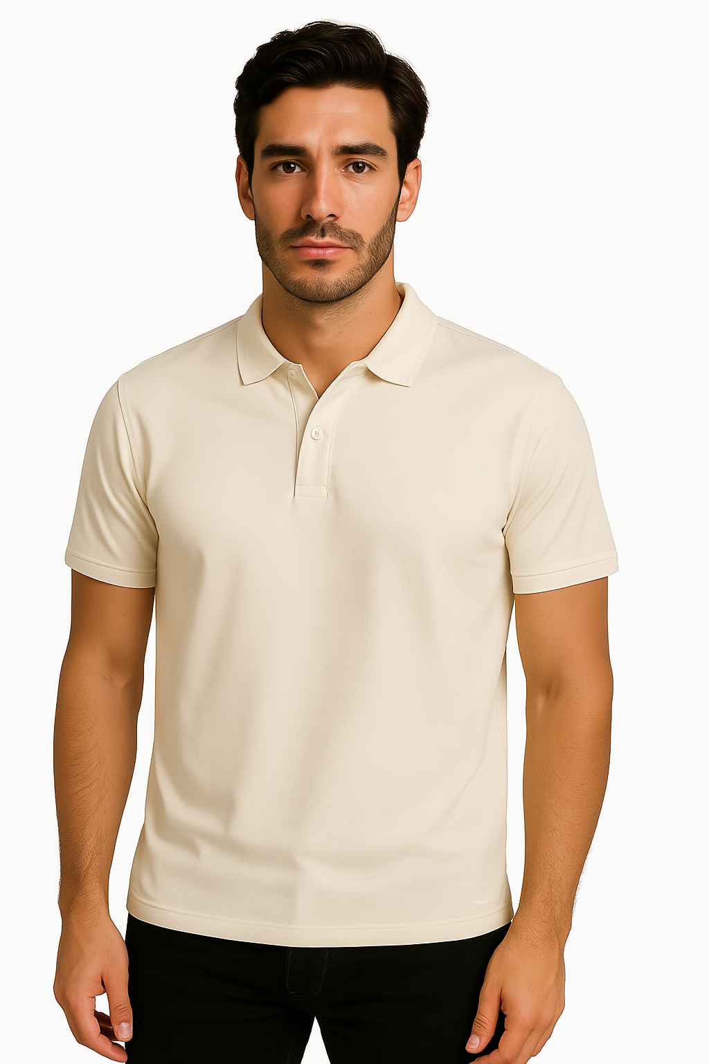 Polo Caballero MC / POLO BASICA  HUESO (9002918215903)