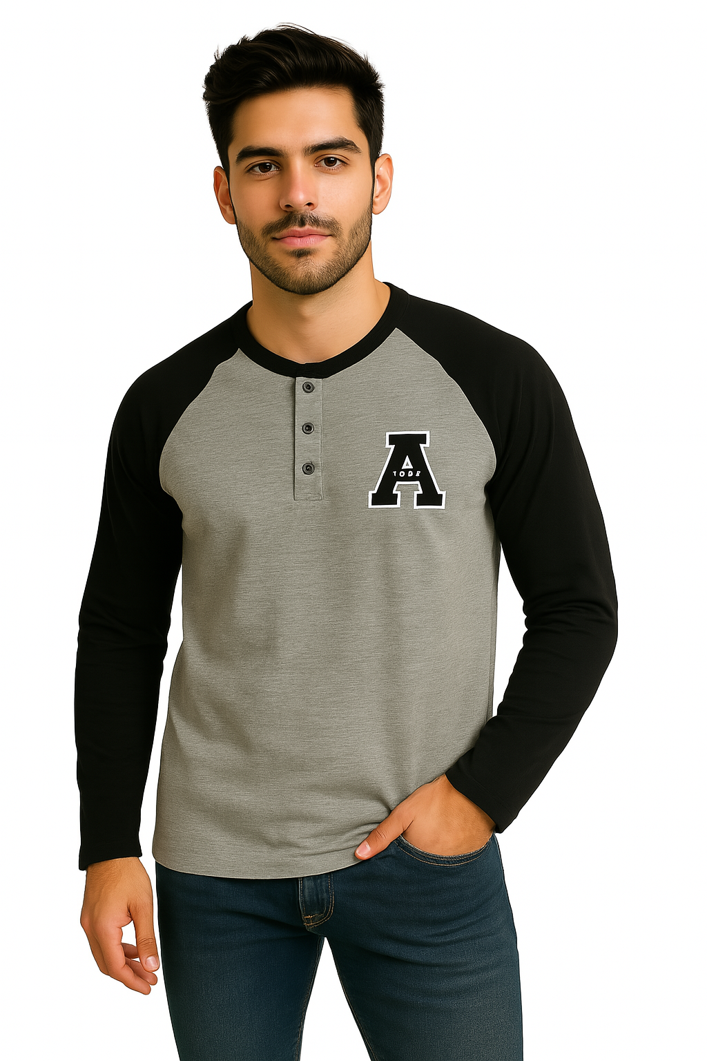 Playera Caballero ML / 1984 JASPE/NEGRO (8905418997983)