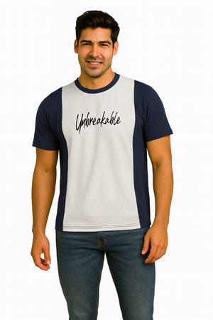 Playera Caballero MC / UNBREAKABLE GRISCLARO/MARINO (9104951640287)