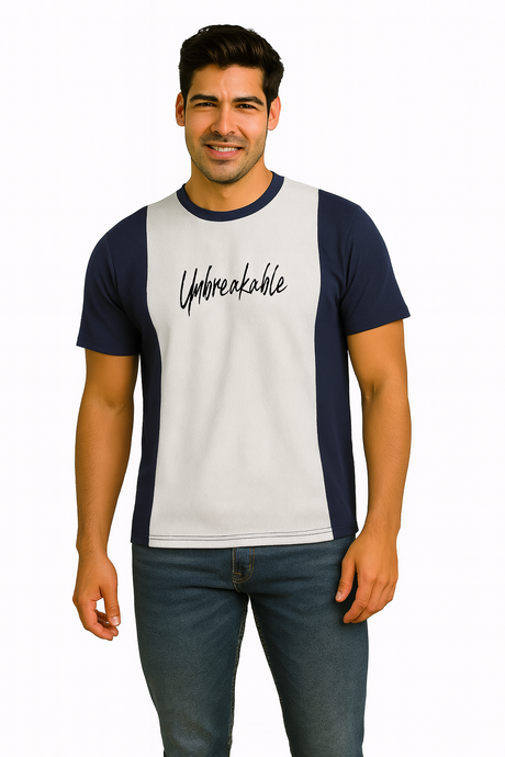 Playera Caballero MC / UNBREAKABLE GRISCLARO/MARINO (9104951640287)