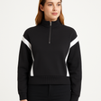 SUDADERA DAMA ML / MEDIO CIERRE  NEGRO/BLANCO (9079548477663)