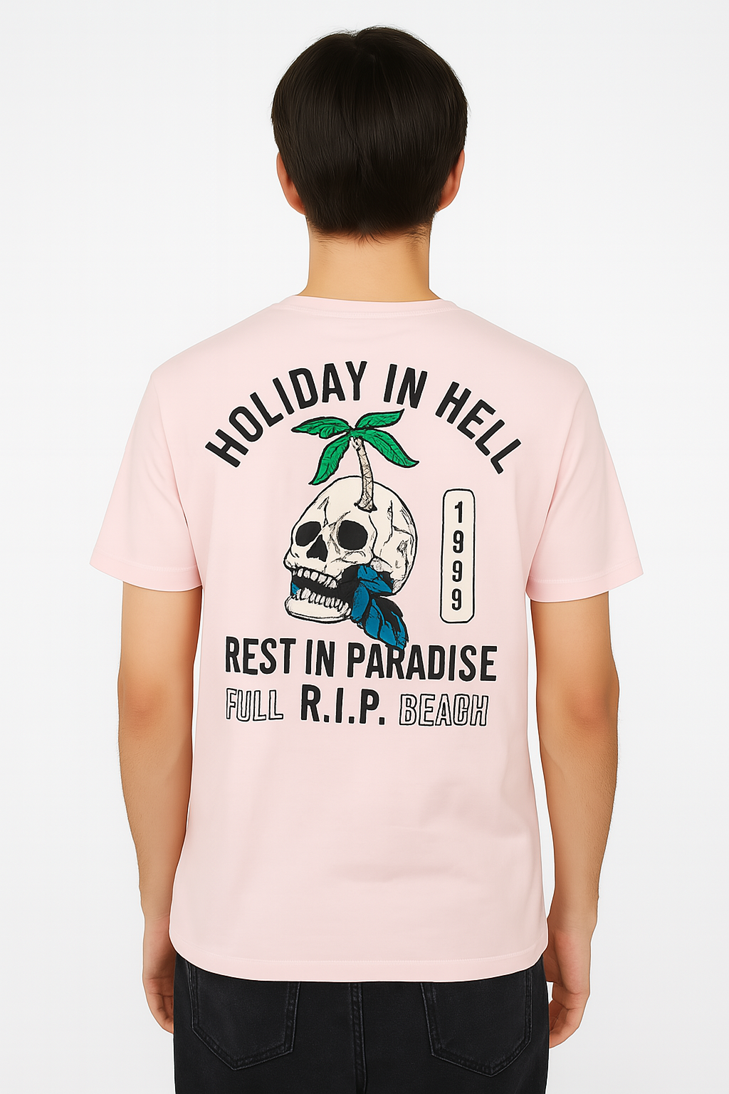 Playera Caballero MC / CRANEO SURFF ROSA (9079107649759)