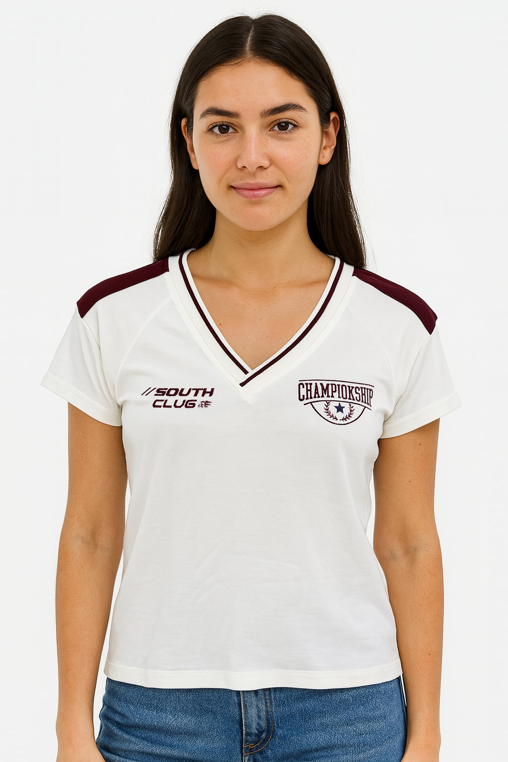 PLAYERA DAMA MC /  RED OJILLOS BLANCO (9079691509983)