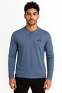 Playera Caballero ML / HENLEY  PLUMBAGO (9067647172831)