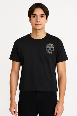 Playera Caballero MC  / CRANEO LETRAS (8923138687199)