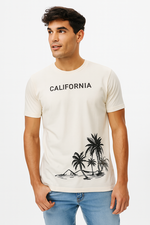 Playera Caballero MC / CAL PALMERAS  BEI (9014217179359)