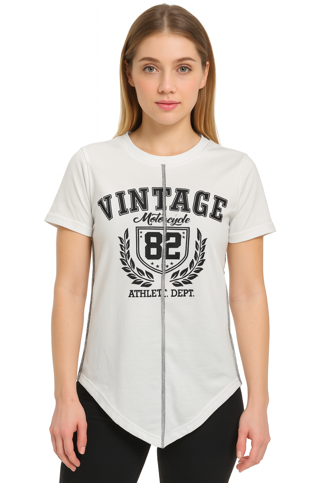Playera Dama MC / VINTAGE BLANCO (8969504227551)