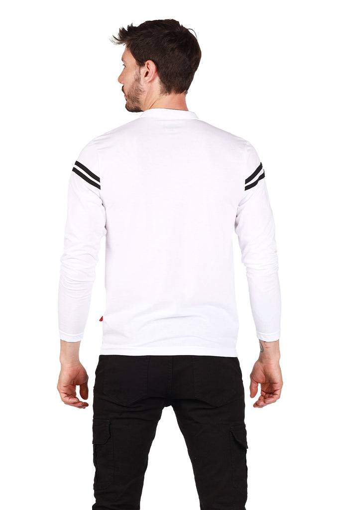 Playera Henley Franja mangas (7743001395423)