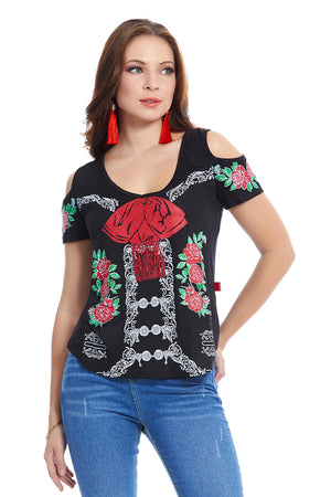 Playera Offshoulder Charra