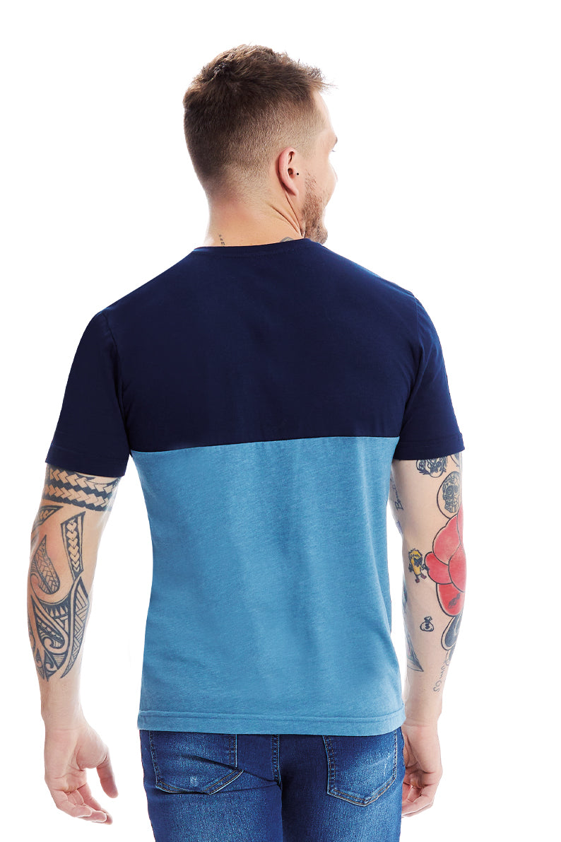 Playera HENLEY CON CORTE Y BOLSA (8126086316255)