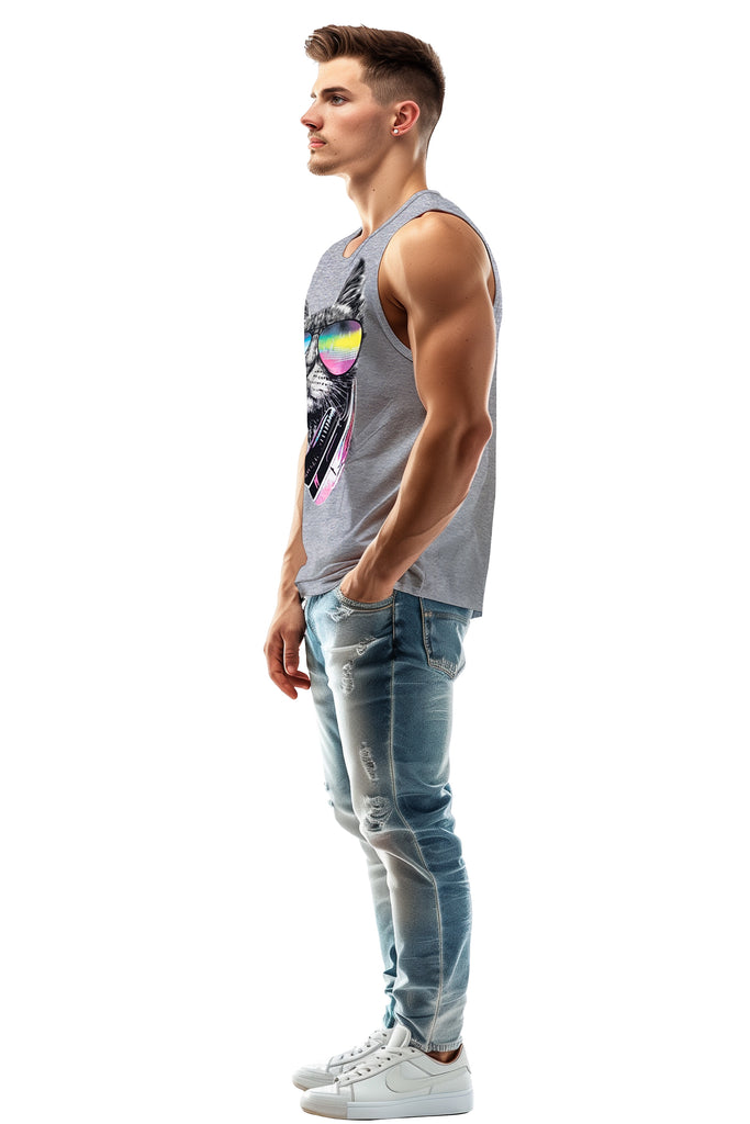 Tank Top Gato lentes y audifonos (8386922709215)