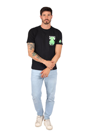Playera Caballero MC / HOMME  NEGRO CH (8777605644511)
