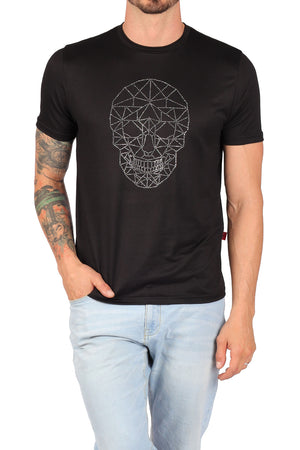 Playera Caballero MC / CRANEO BLING BLING  NEGRO CH (8796685271263)