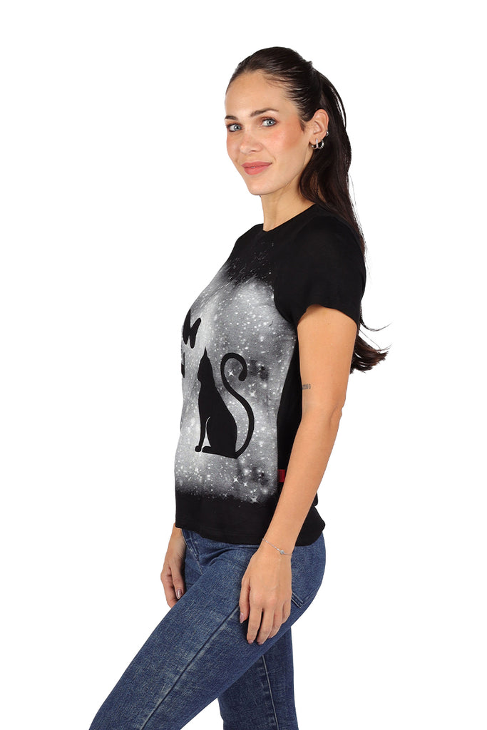 Playera Dama MC GATO MARIPOSA (8278221848799)