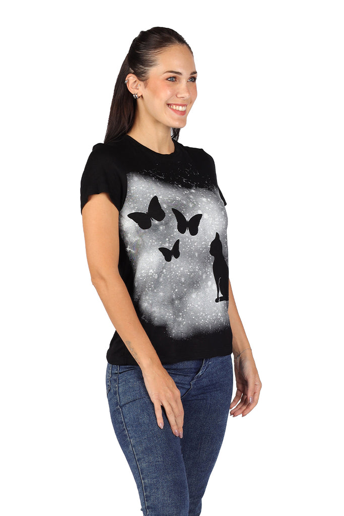 Playera Dama MC GATO MARIPOSA (8278221848799)