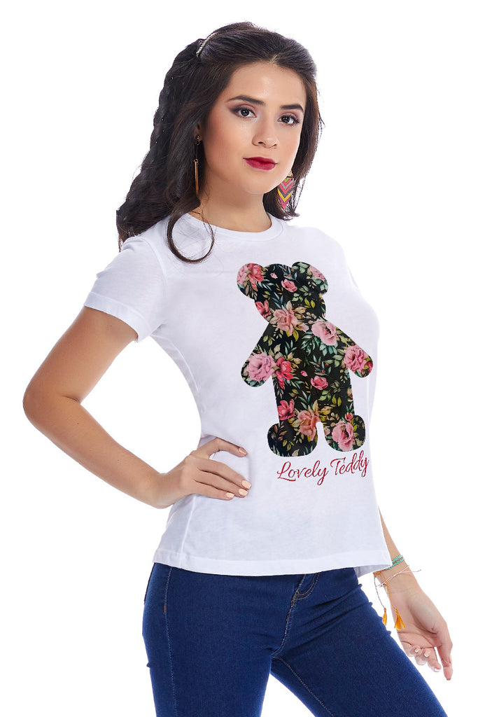 Playera Dama MC / Lovely teddy (8776580071647)