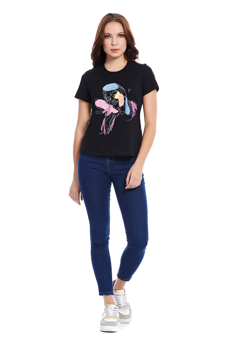 Playera Rostro flores (8400567566559)