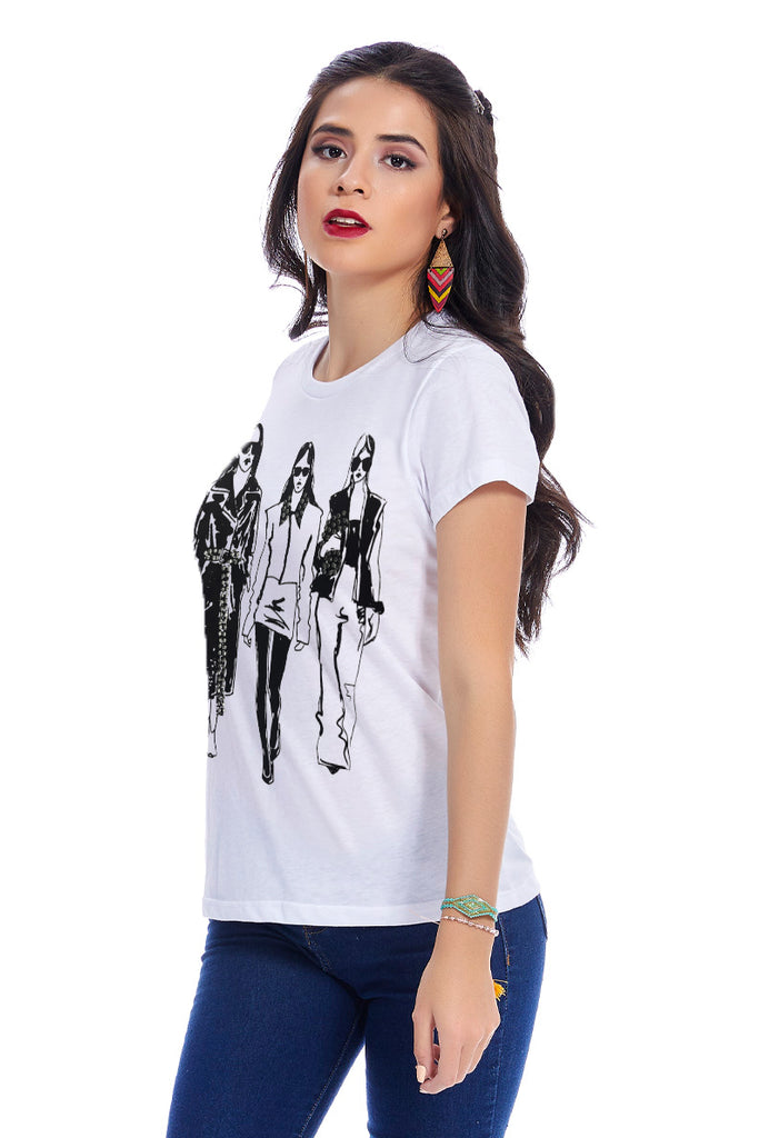 Playera  Mujeres brillos (8400570220767)