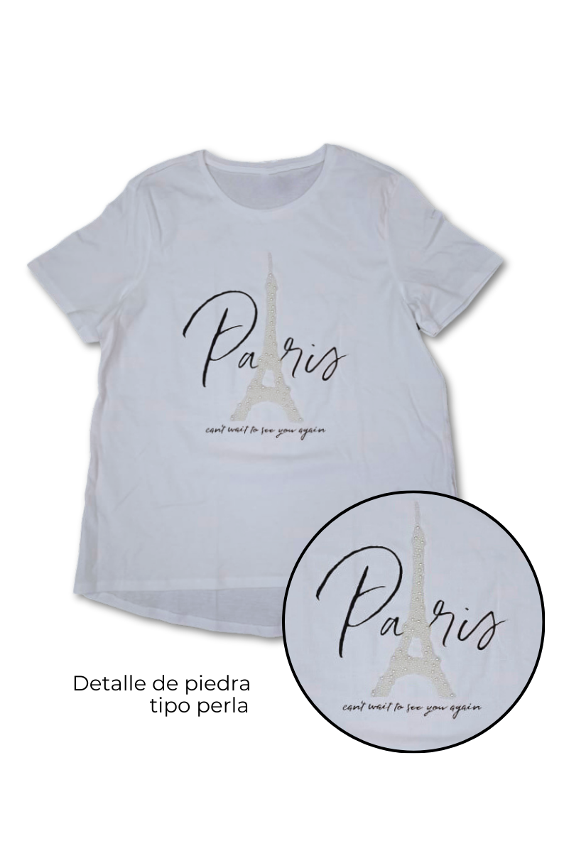 Playera  Paris Aplicación (8365452820703)