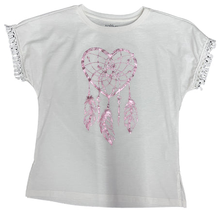 Playera Dama MC / Corazón pluma (8814099005663)