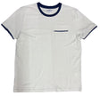 Playera Caballero MC  / PUNTOS AZULES BEIGE/MARINO (8969444196575)