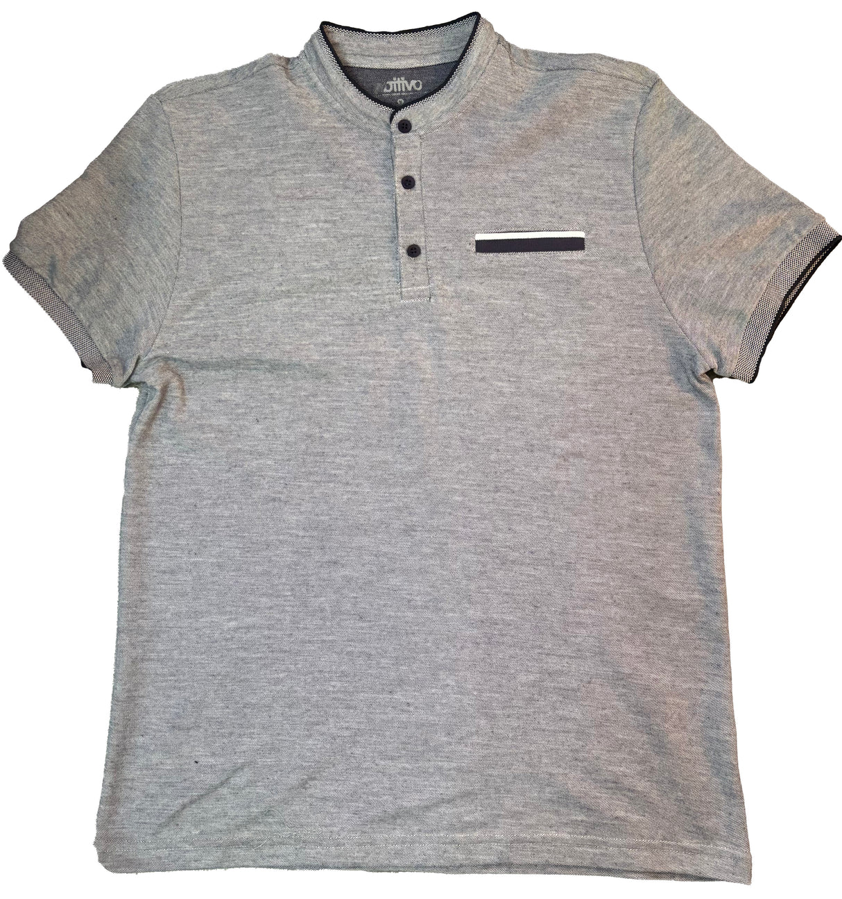 Playera Caballero MC  / DOBLE TEJIDO  AZUL (9059777937631)