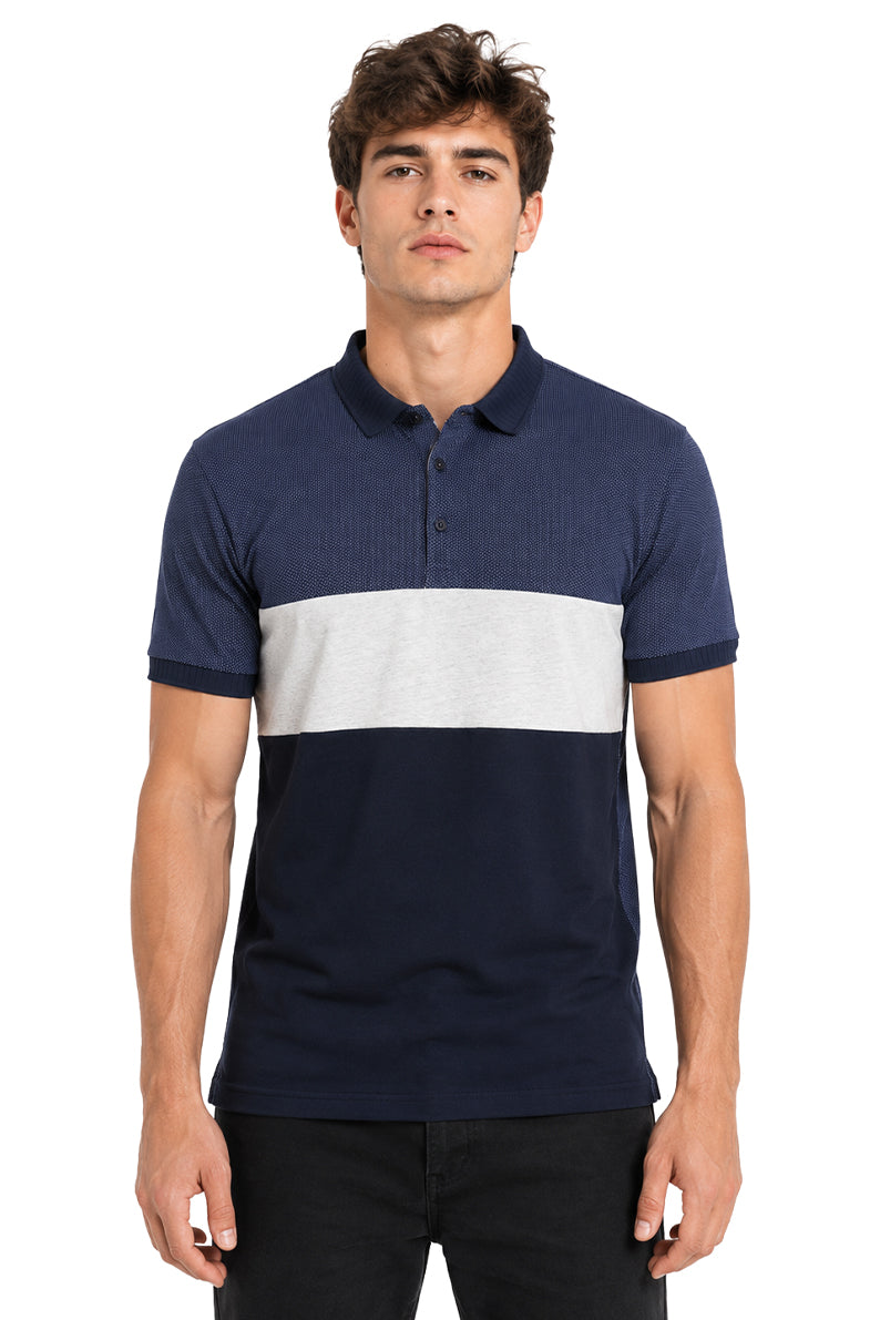 Playera Polo Acanalado puntos