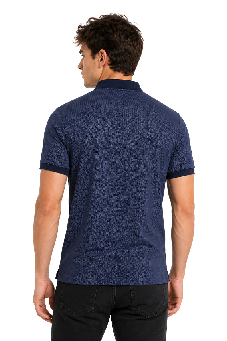 Playera Polo Acanalado puntos