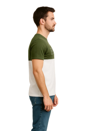 Playera Caballero MC / FEELING LUCKY VERDE MUSGO / HUESO (9028285726943)