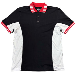 Playera Polo MC / CORTES COSTADOS  NEGRO/BLANCO (9042730057951)
