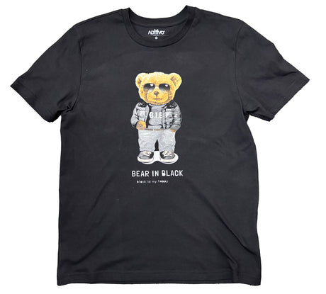 Playera Caballero MC / BEAR IN BLACK NEGRO (9028303061215)