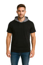 Playera Caballero MC / CAPUCHA BOLSA  NEGRO/RATAGRIS (9053609361631)