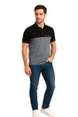Playera Polo MC / BLOQUES NEGRO  NEGRO/OXFORT (9053637607647)