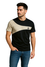 Playera Caballero MC / ANCLA  NEGRO/BEIGE (9053605167327)