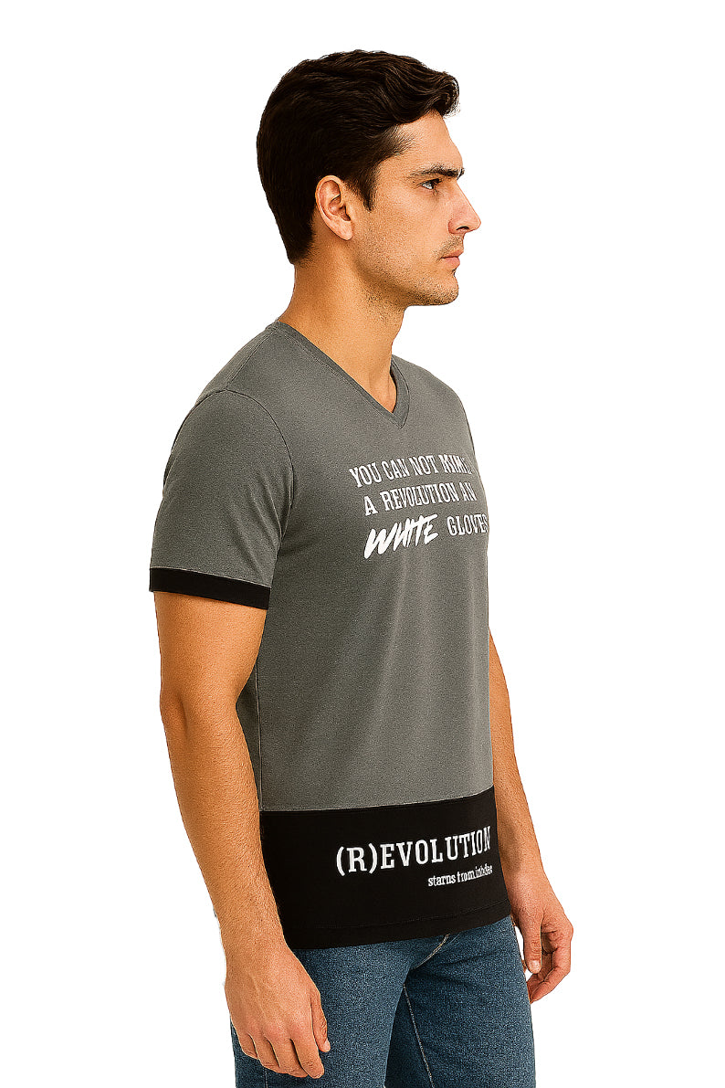 Playera Caballero MC / WHITE   RATAGRIS/NEGRO (9096486060255)