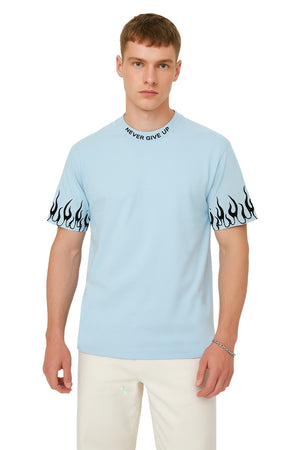 Playera Caballaero MC / NEVER AZULCIELO (9089294663903)