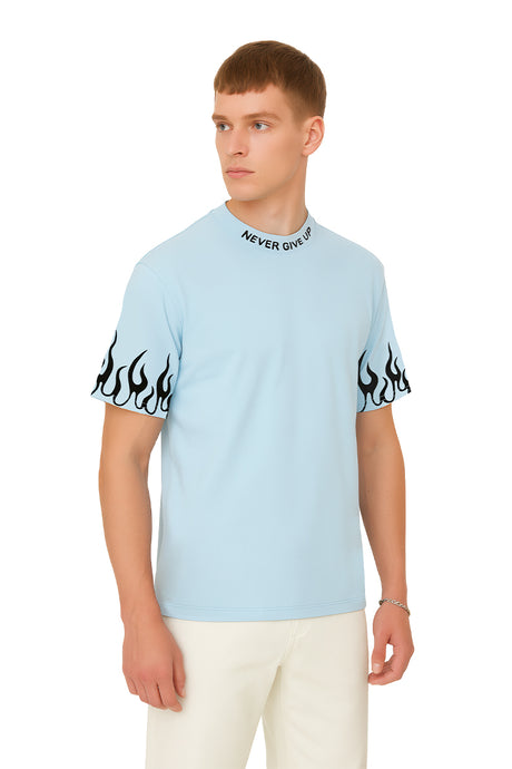 Playera Caballaero MC / NEVER AZULCIELO (9089294663903)