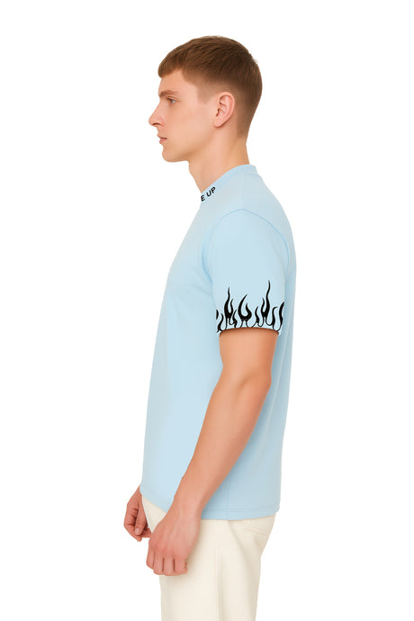 Playera Caballaero MC / NEVER AZULCIELO (9089294663903)