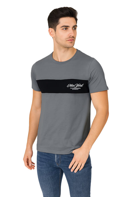 Playera Caballero MC / FIVE  RATA/NEGRO (9148133343455)