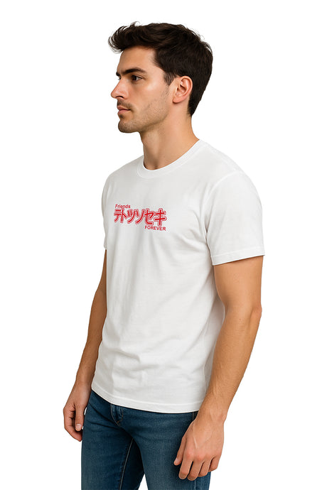 Playera Caballero MC / BEST FRIENDS  BLANCO (9116924444895)