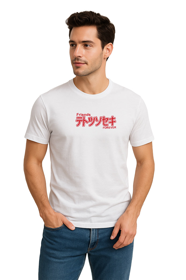 Playera Caballero MC / BEST FRIENDS  BLANCO (9116924444895)