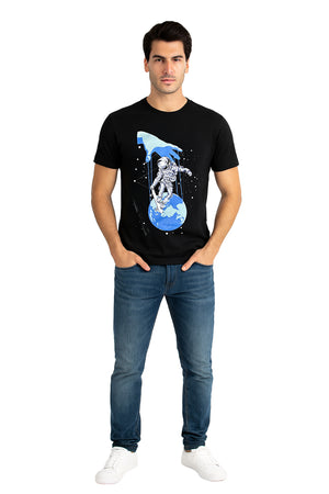 Playera Caballero MC / MANO ASTRO  NEGRO